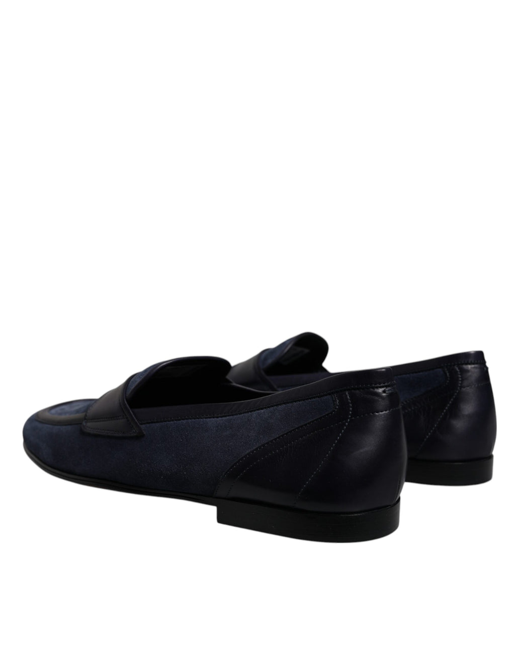 Chaussures en cuir suédé bleu Dolce & Gabbana Mocassins
