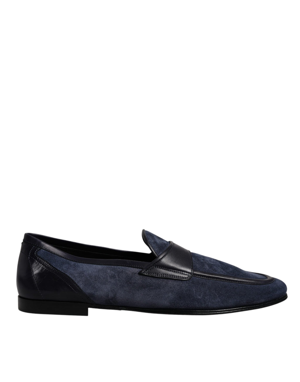 Chaussures en cuir suédé bleu Dolce & Gabbana Mocassins