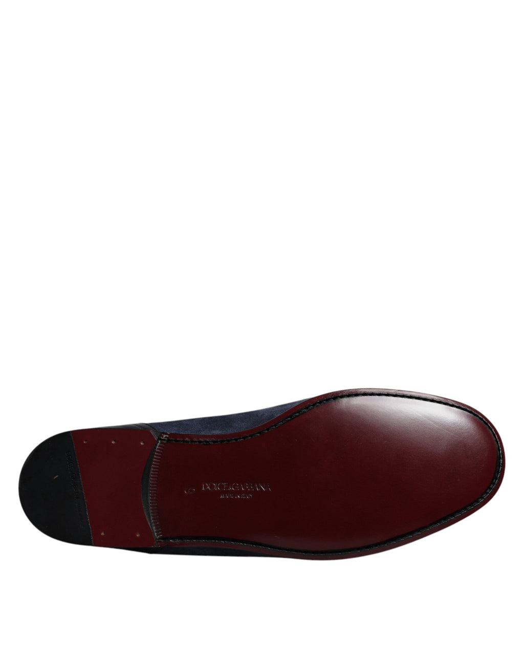 Chaussures en cuir suédé bleu Dolce & Gabbana Mocassins