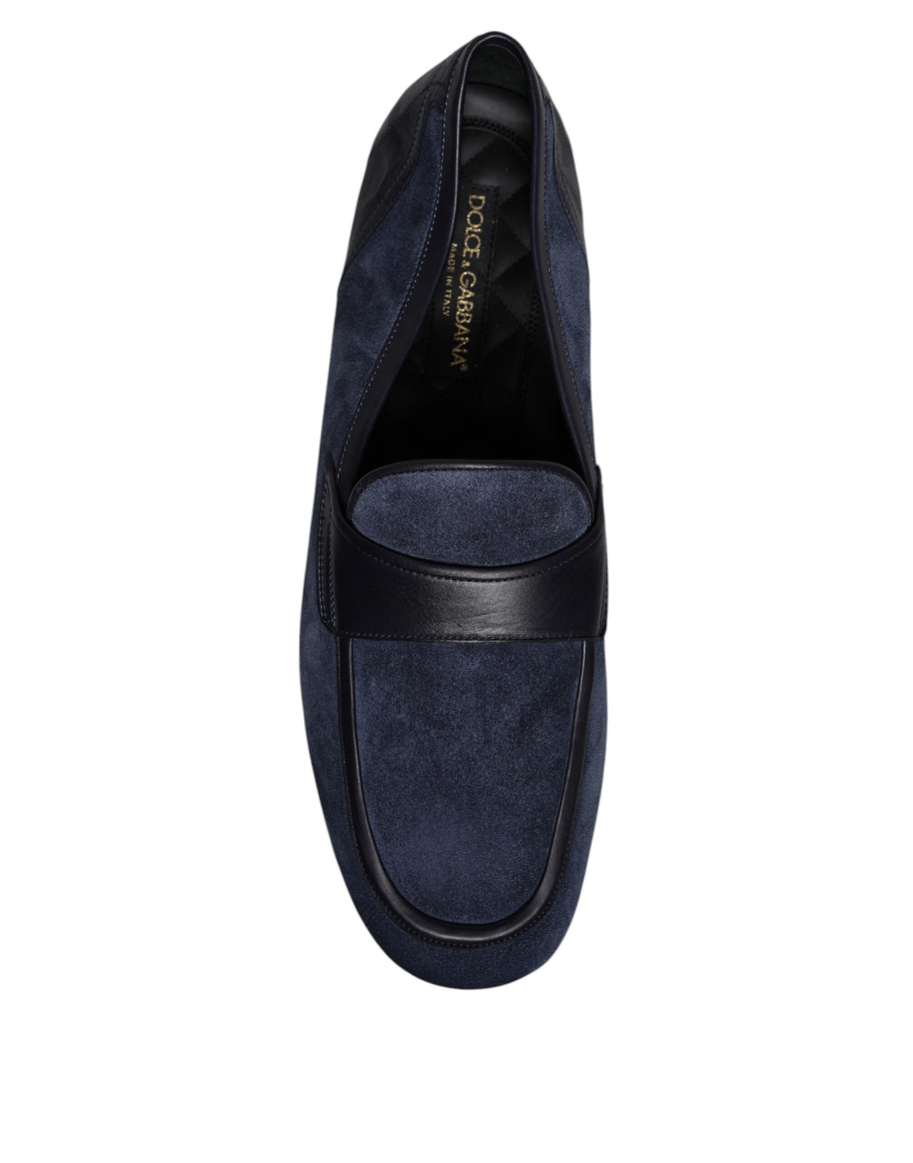Chaussures en cuir suédé bleu Dolce & Gabbana Mocassins