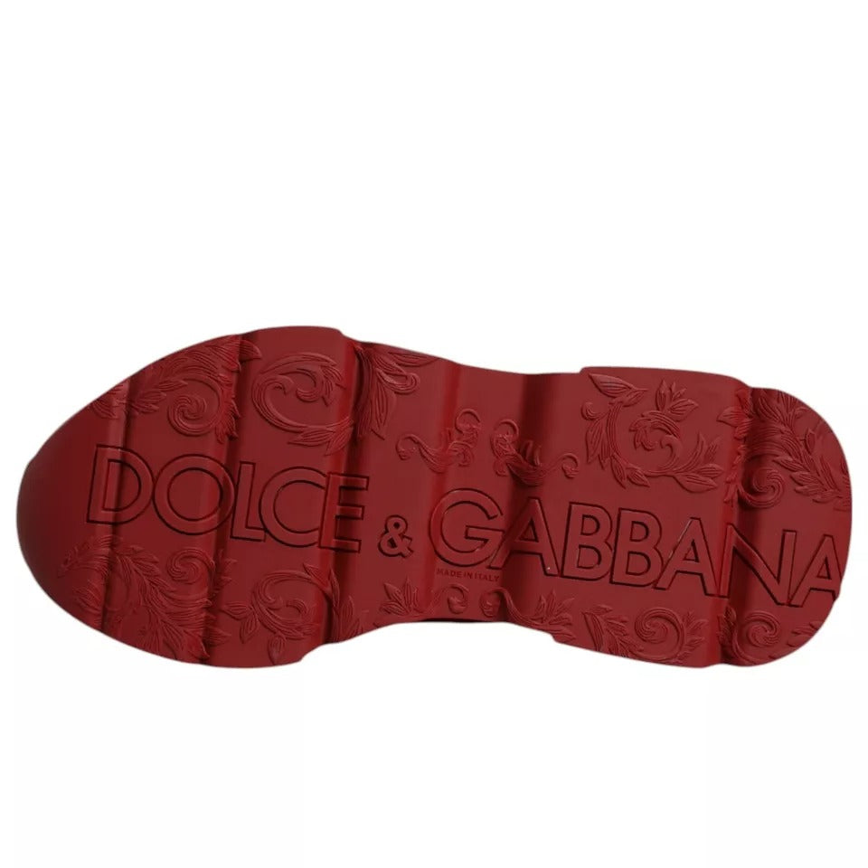 Chaussures Baskets Basses Dolce & Gabbana Daymaster en Cuir Rouge