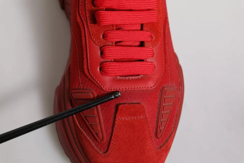Chaussures Baskets Basses Dolce & Gabbana Daymaster en Cuir Rouge