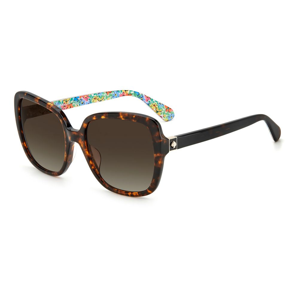 Lunettes de soleil Kate Spade en acétate marron