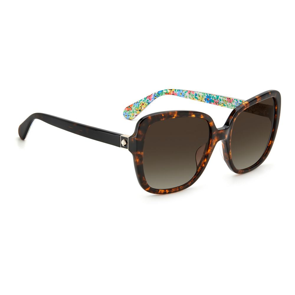 Lunettes de soleil Kate Spade en acétate marron