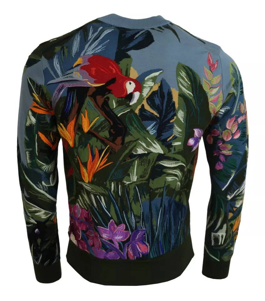 Pull en laine et soie Dolce & Gabbana Jungle à logo