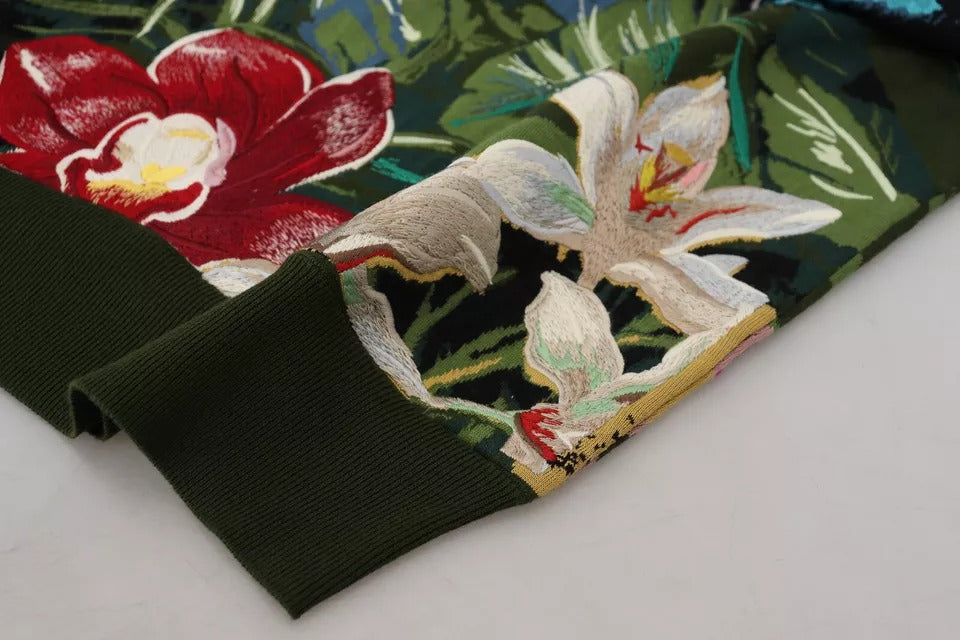 Pull en laine et soie Dolce & Gabbana Jungle à logo
