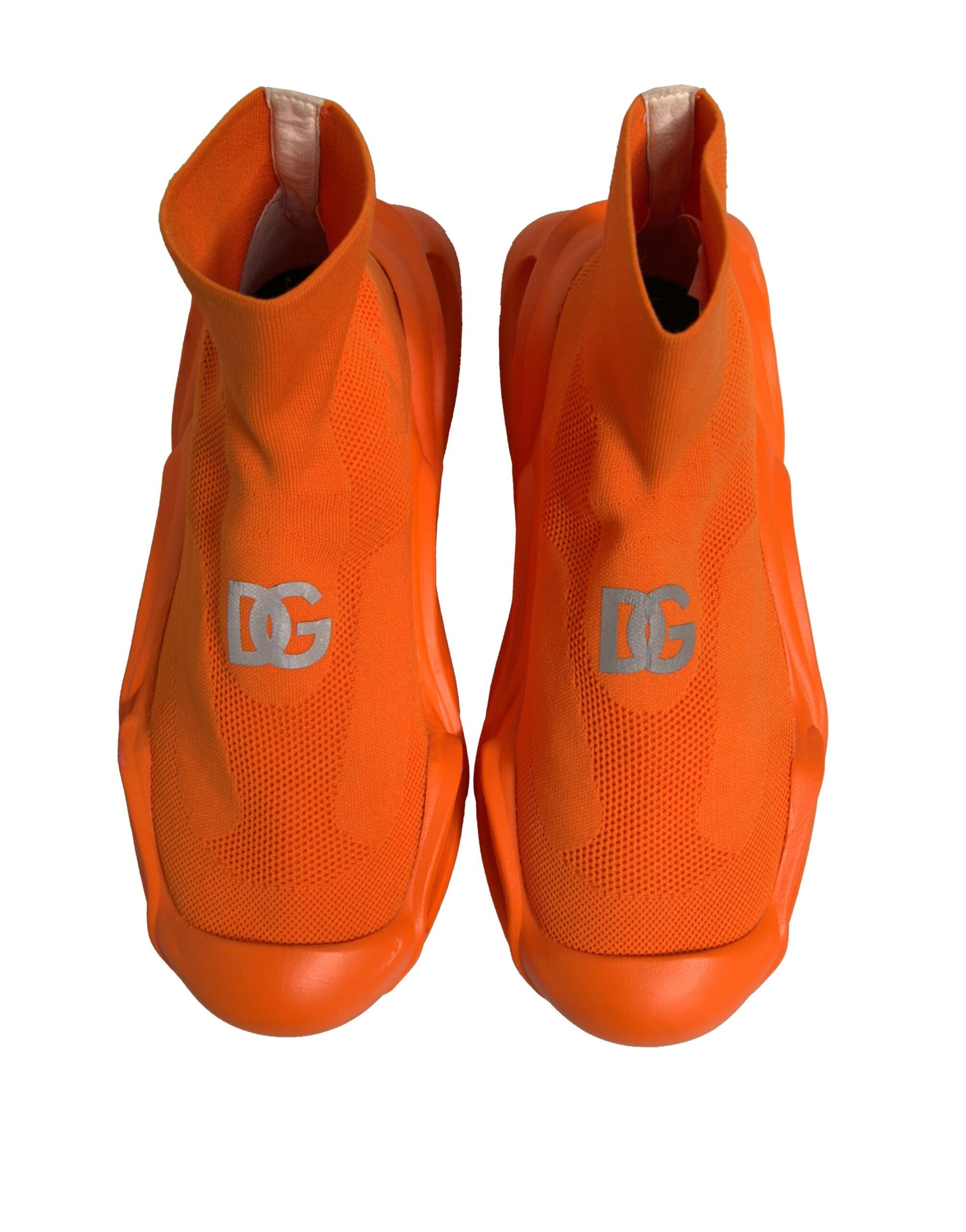 Chaussures Homme Baskets Dolce & Gabbana Orange Slip On Wave Socks