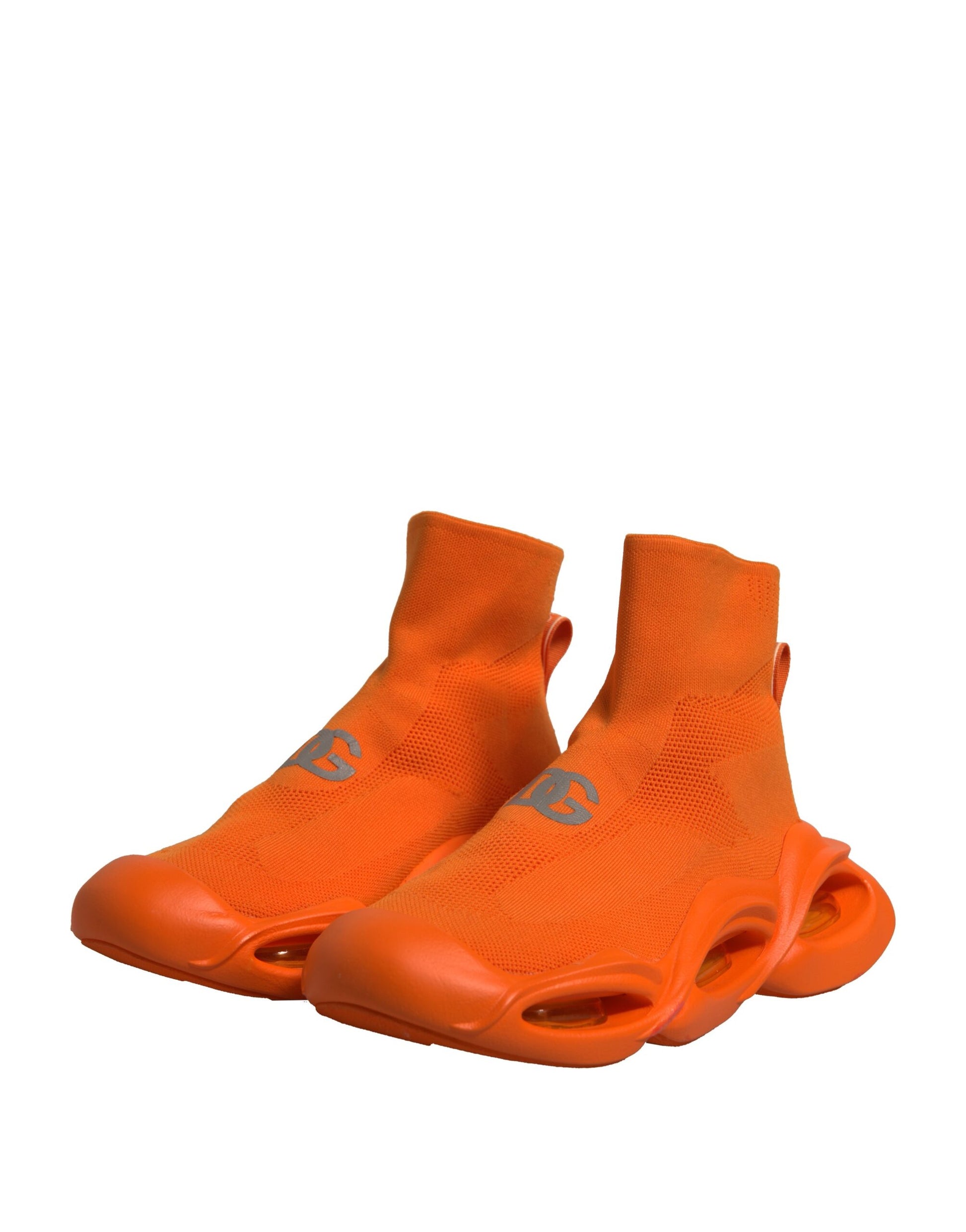 Chaussures Homme Baskets Dolce & Gabbana Orange Slip On Wave Socks