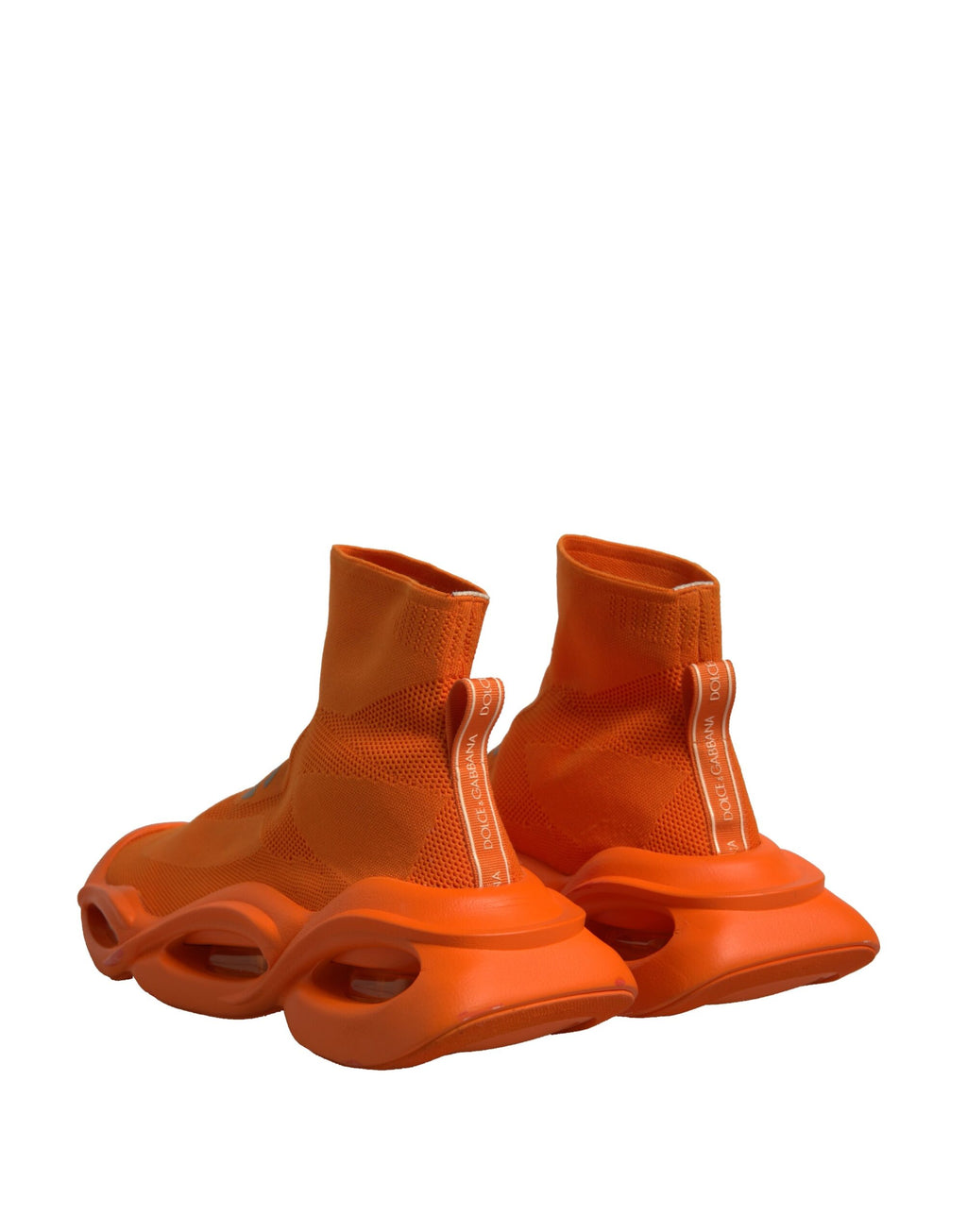 Chaussures Homme Baskets Dolce & Gabbana Orange Slip On Wave Socks