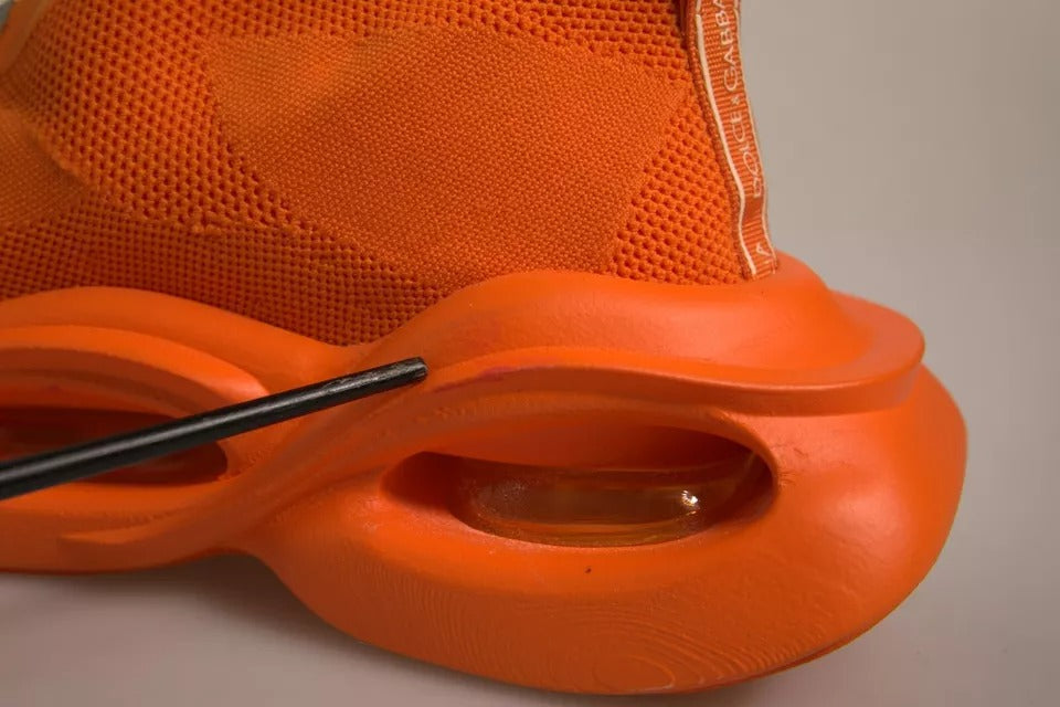 Chaussures Homme Baskets Dolce & Gabbana Orange Slip On Wave Socks