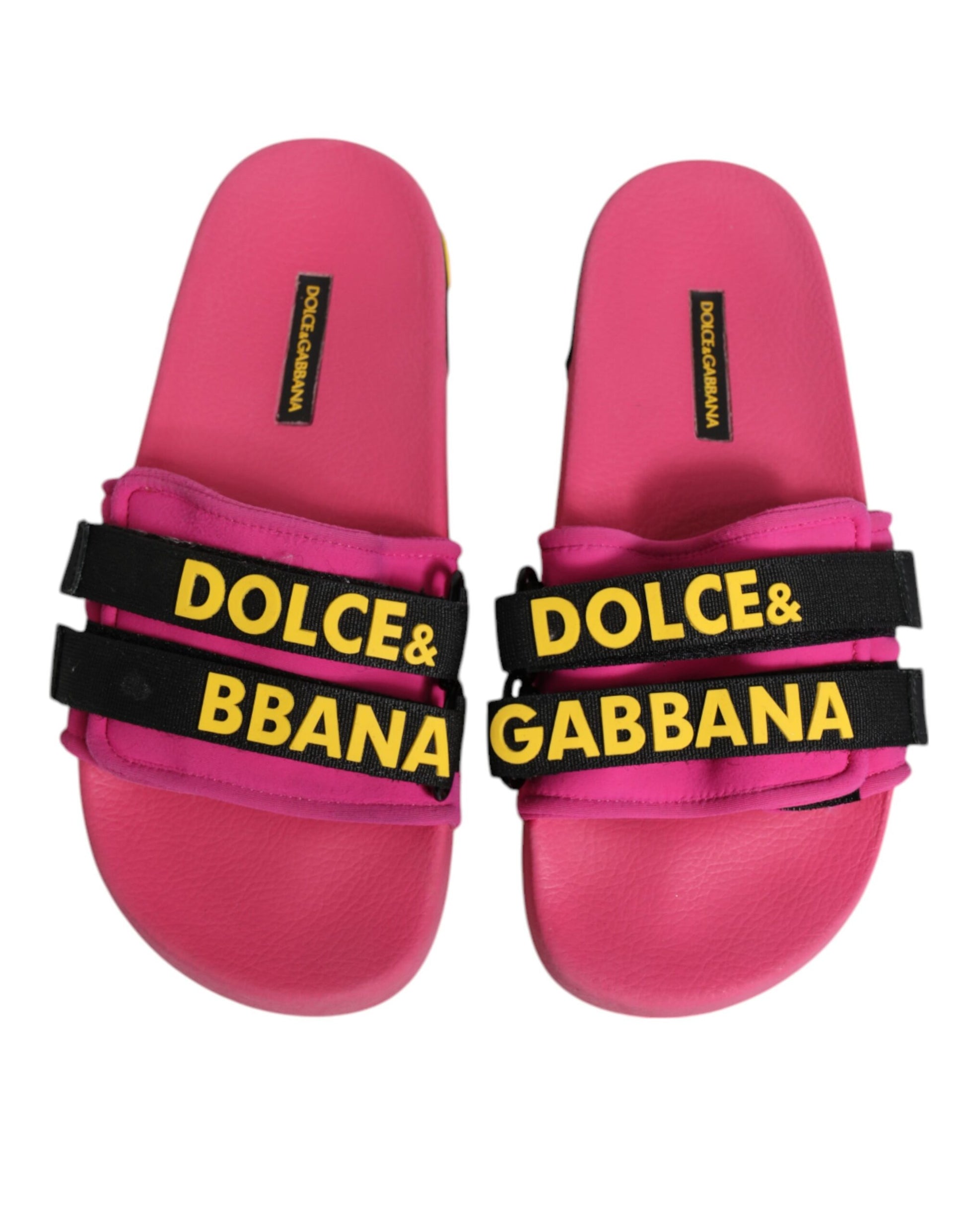 Chaussures plates de plage Dolce & Gabbana en néoprène fuchsia