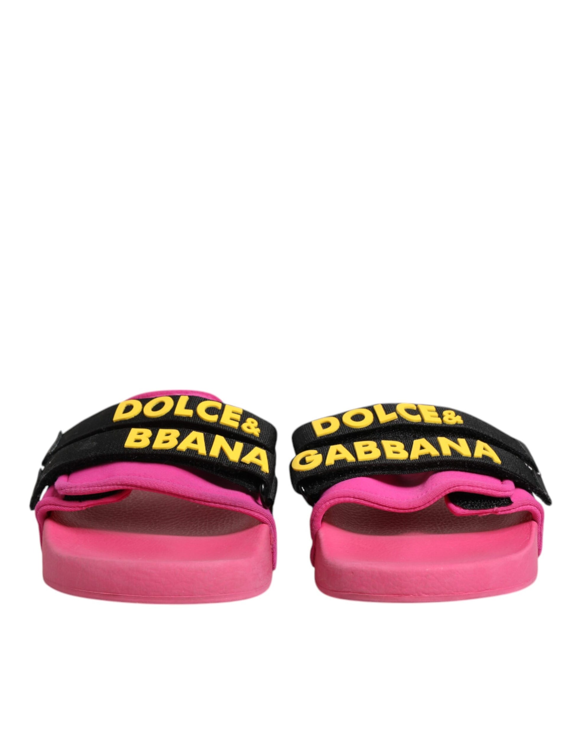 Chaussures plates de plage Dolce & Gabbana en néoprène fuchsia