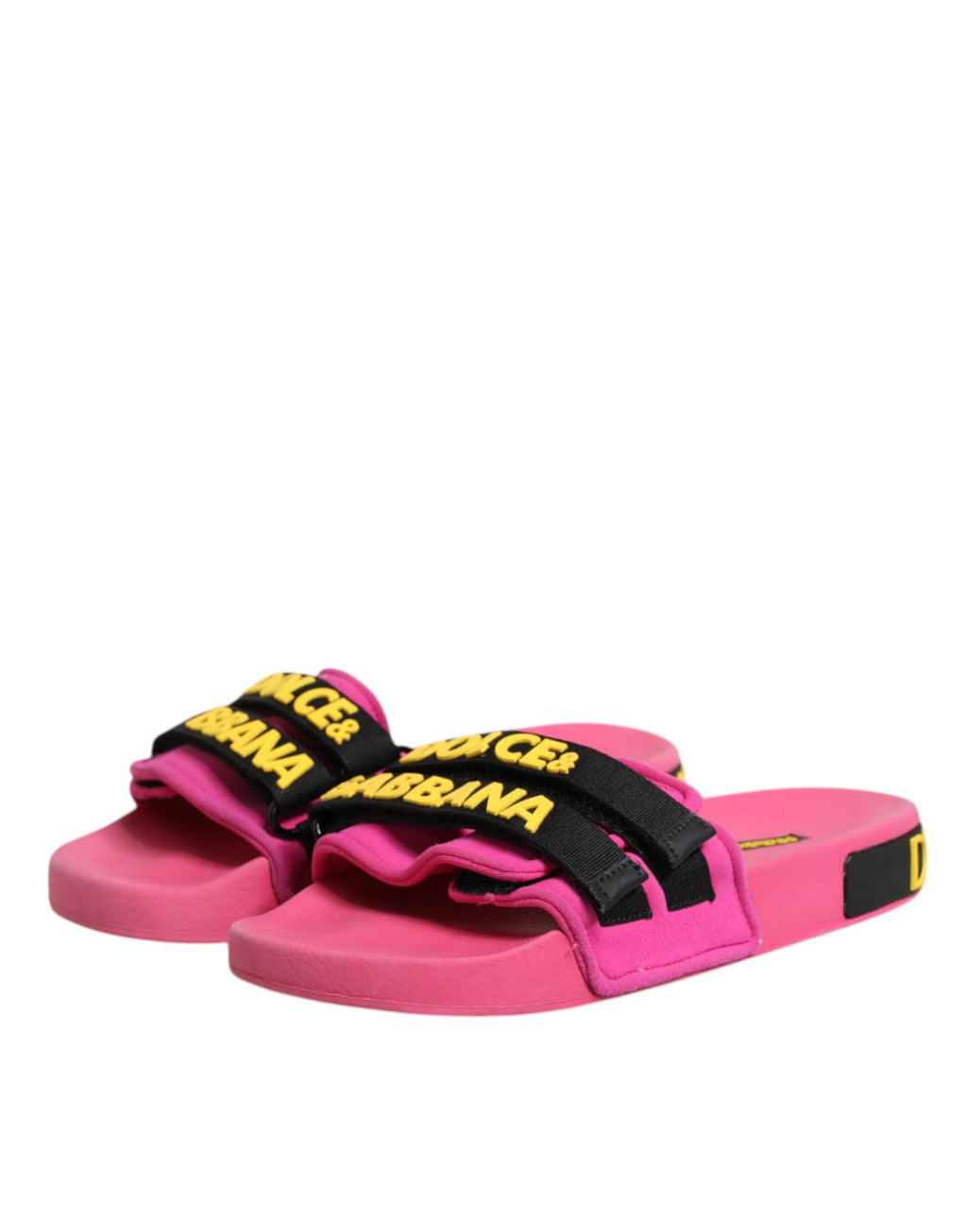 Chaussures plates de plage Dolce & Gabbana en néoprène fuchsia
