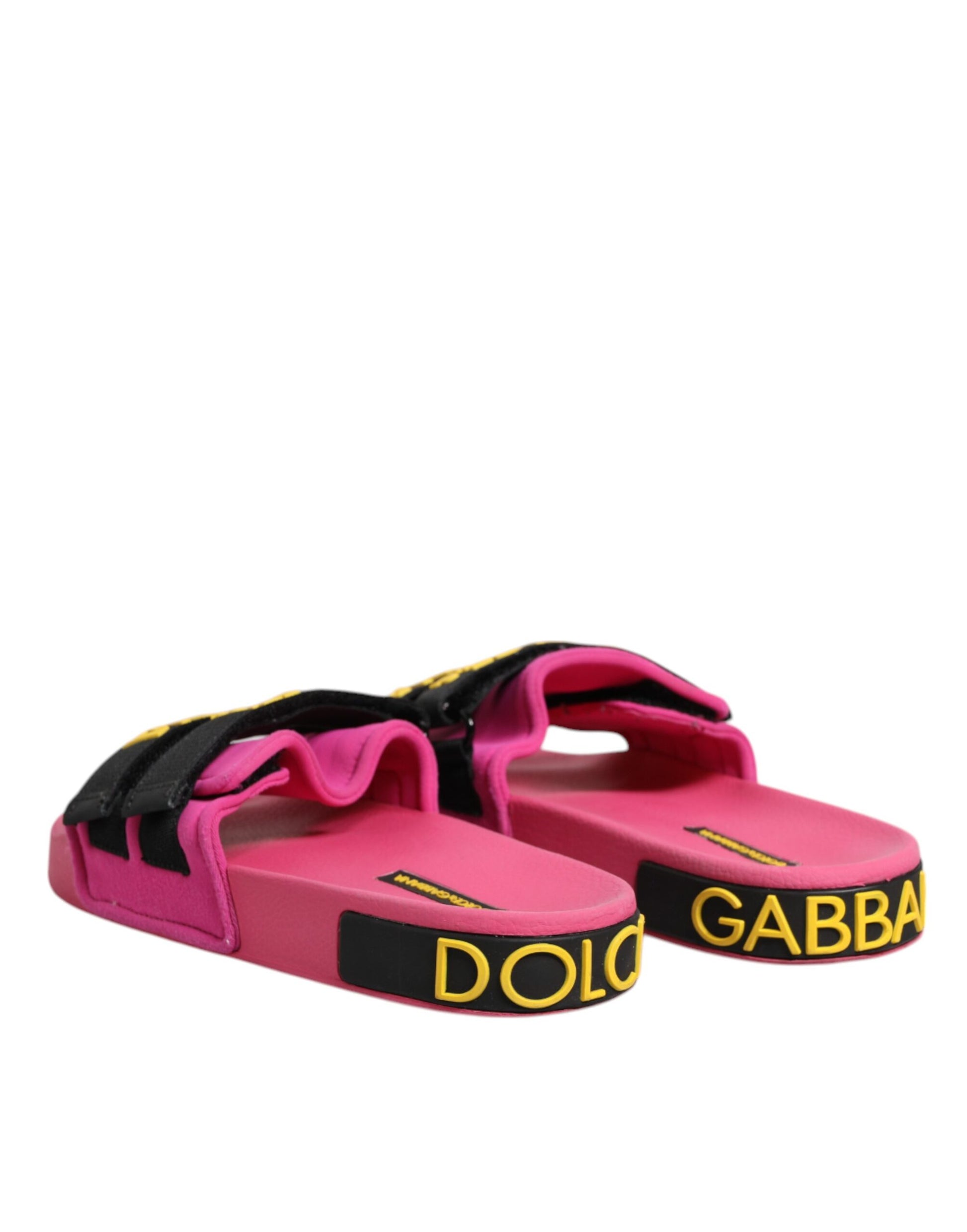 Chaussures plates de plage Dolce & Gabbana en néoprène fuchsia
