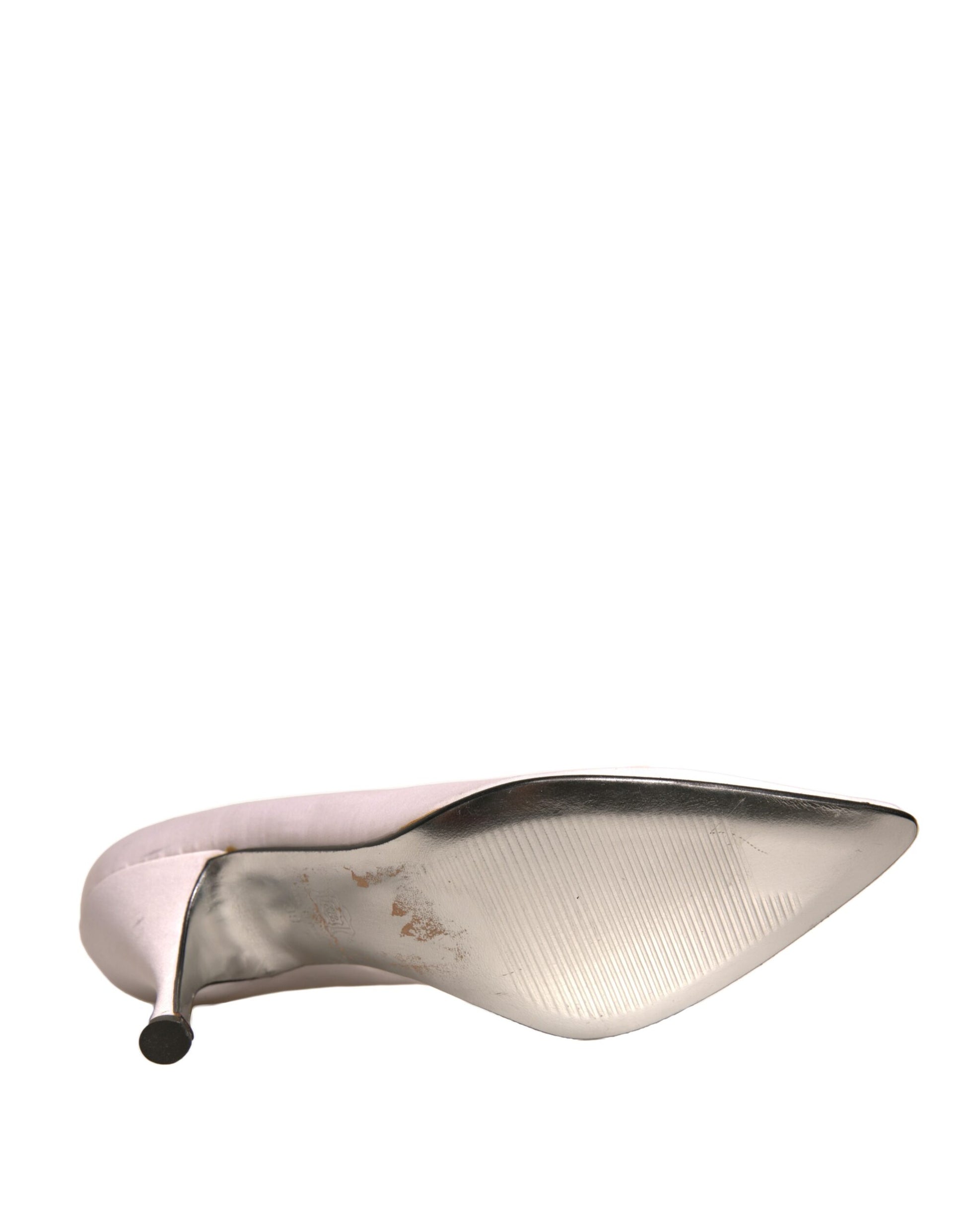 Chaussures escarpins à talons hauts en cuir blanc pour femme Dolce & Gabbana
