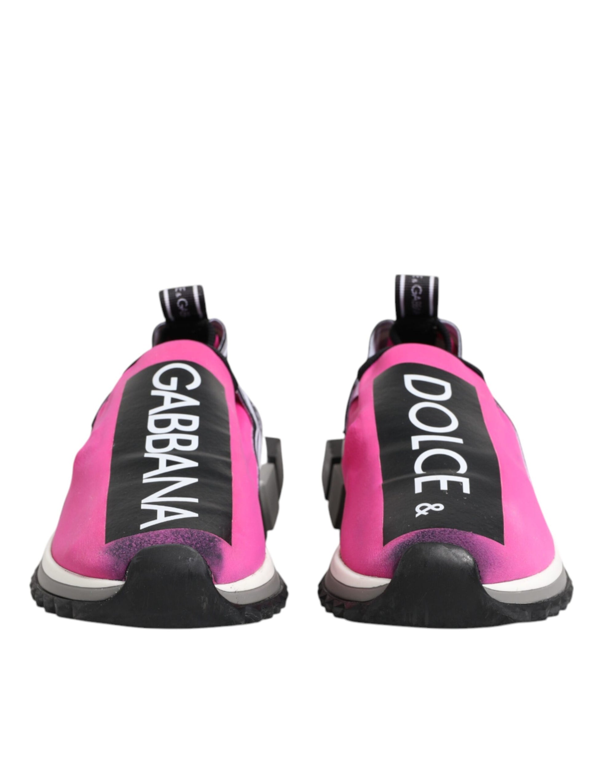Chaussures sneakers Sorrento Dolce & Gabbana fuchsia et blanc à enfiler