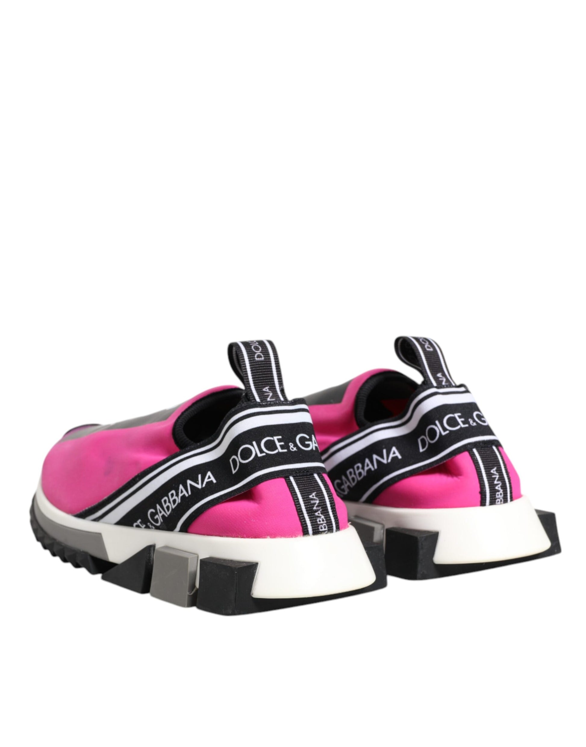 Chaussures sneakers Sorrento Dolce & Gabbana fuchsia et blanc à enfiler