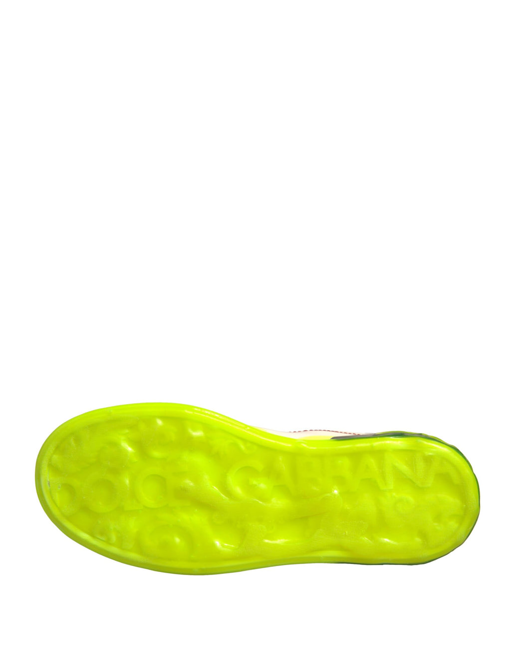 Chaussures Baskets en cuir Portofino blanches et jaunes Dolce & Gabbana