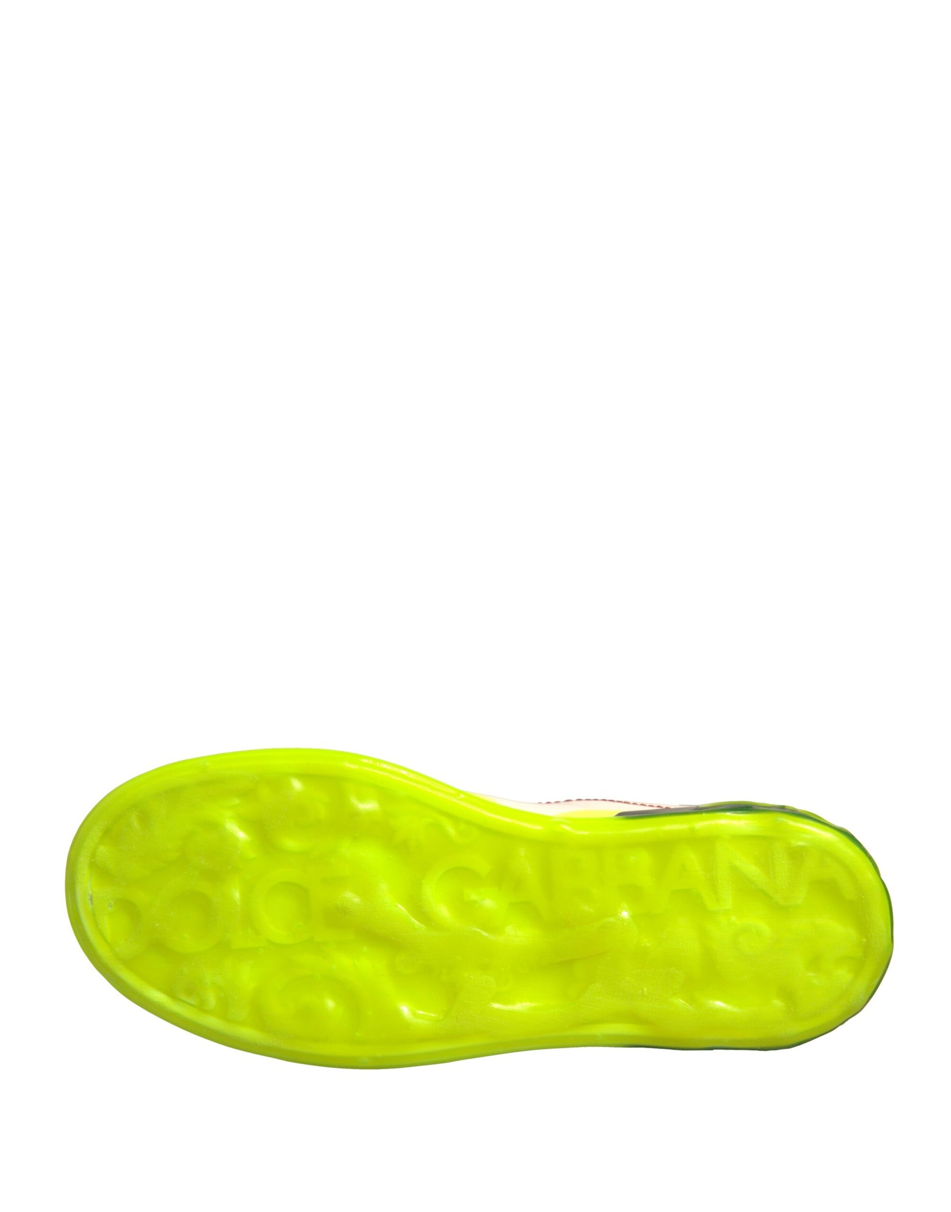 Chaussures Baskets en cuir Portofino blanches et jaunes Dolce & Gabbana