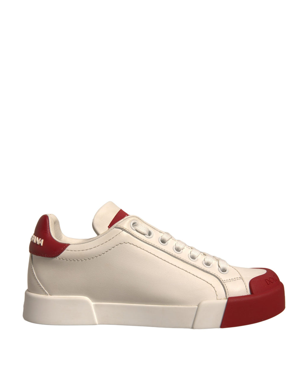 Chaussures Dolce & Gabbana Baskets Portofino en Cuir Blanc avec Logo