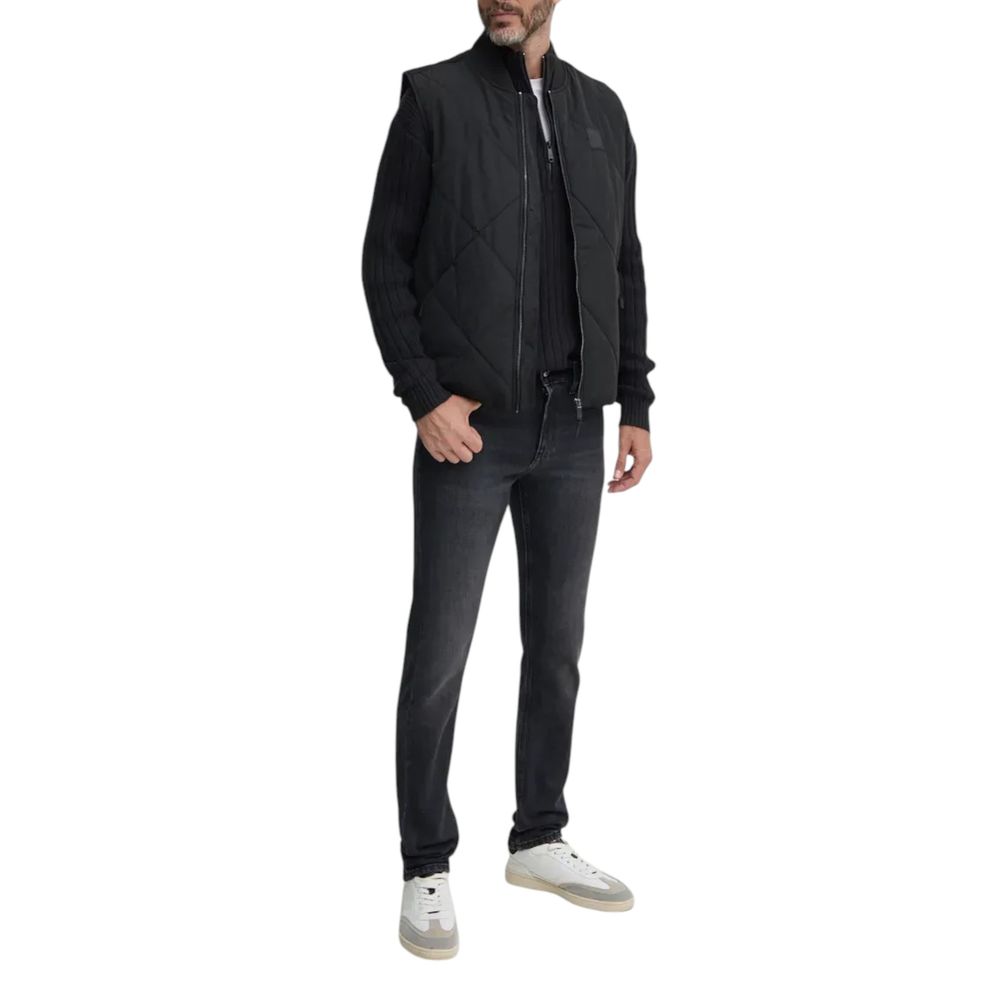 Calvin Klein Jeans – Schwarze Baumwoll-Strickjacke