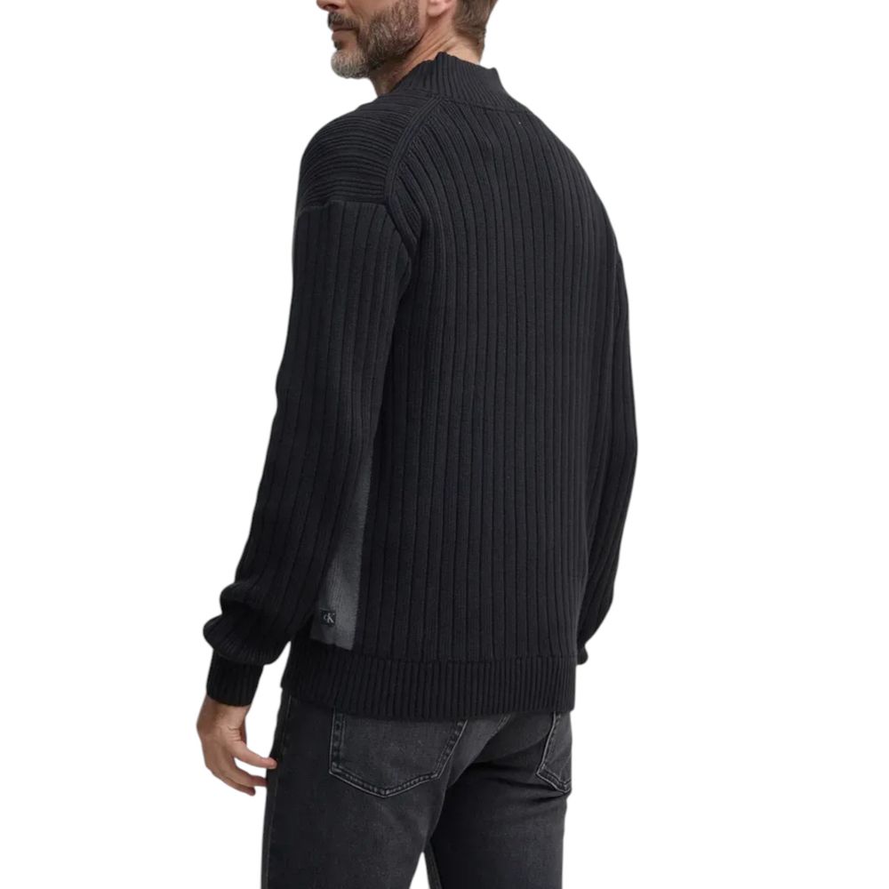Calvin Klein Jeans – Schwarze Baumwoll-Strickjacke