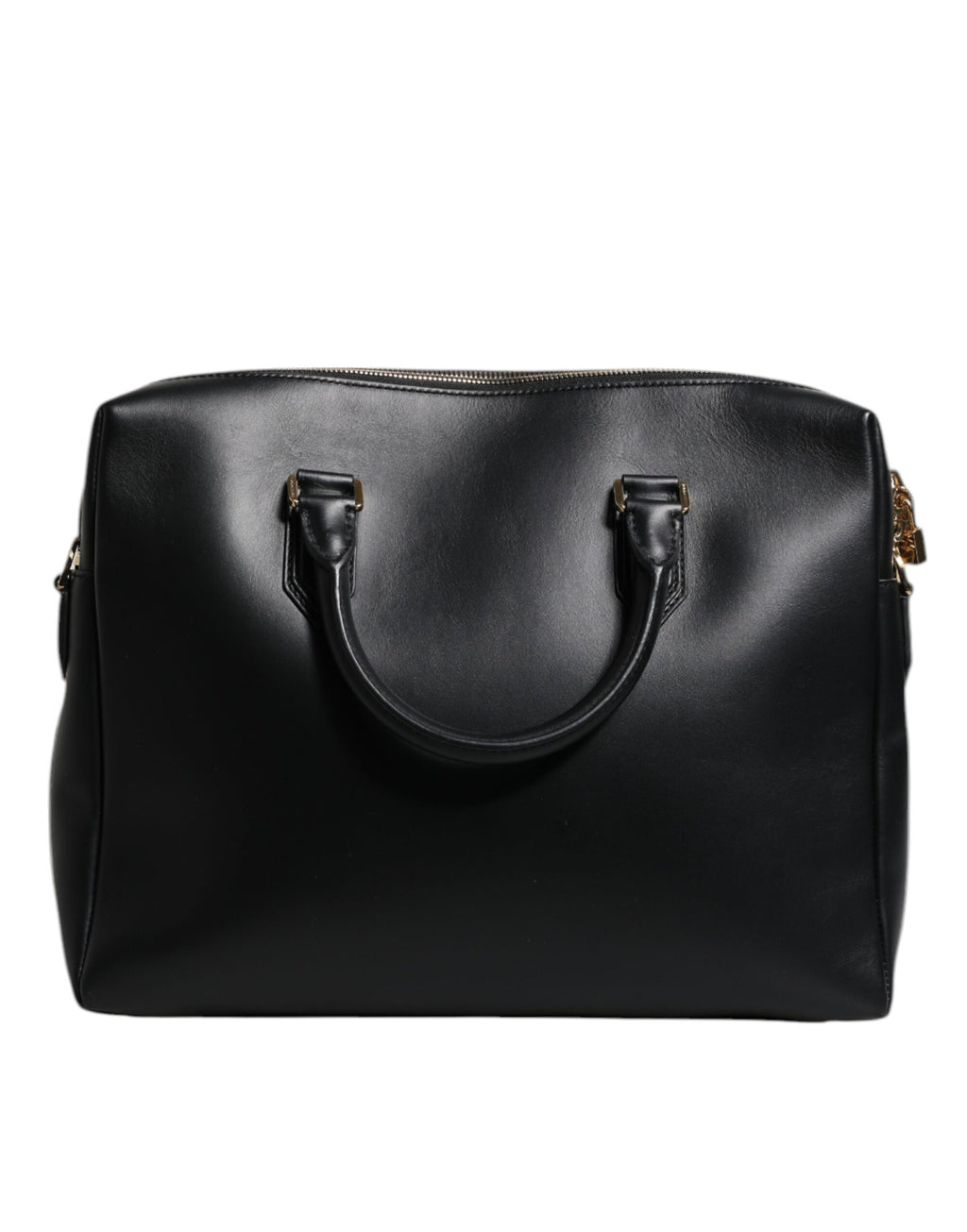 Dolce &amp; Gabbana – Monreale – Aktentasche aus schwarzem Glattleder mit Logo-Print
