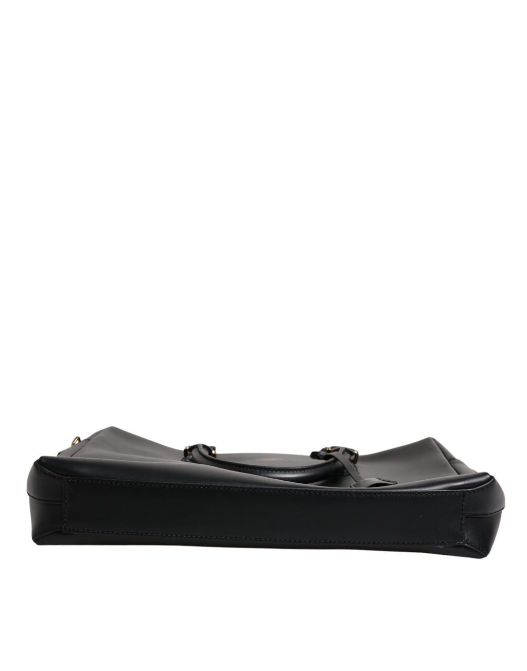 Dolce &amp; Gabbana – Monreale – Aktentasche aus schwarzem Glattleder mit Logo-Print