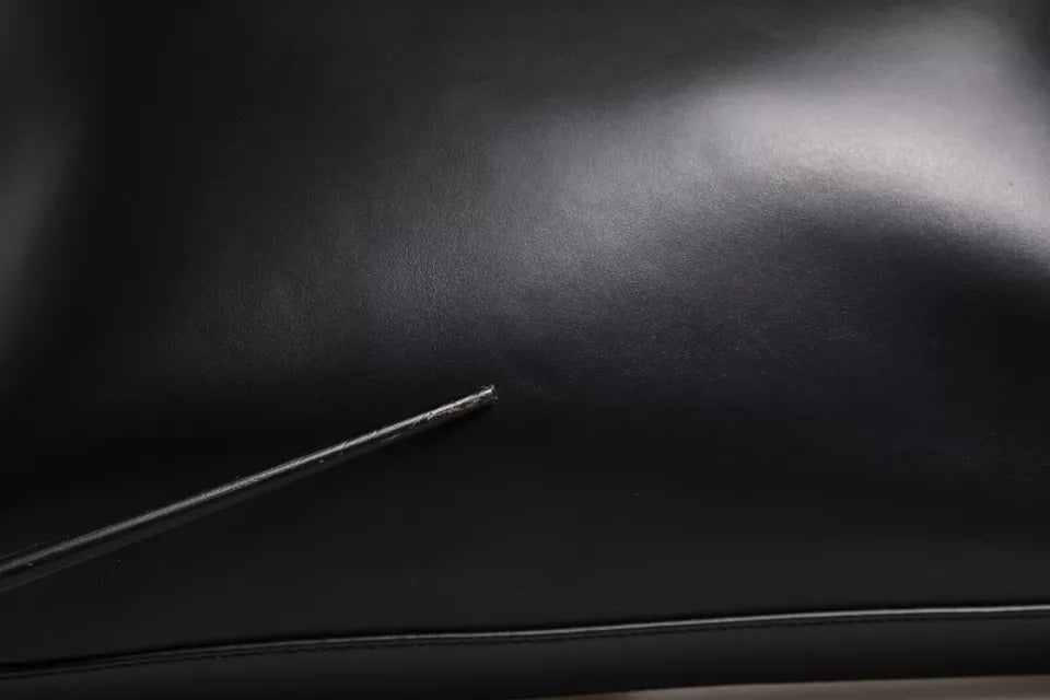 Dolce &amp; Gabbana – Aktentasche aus schwarzem Kalbsleder mit hitzegepresstem Logo