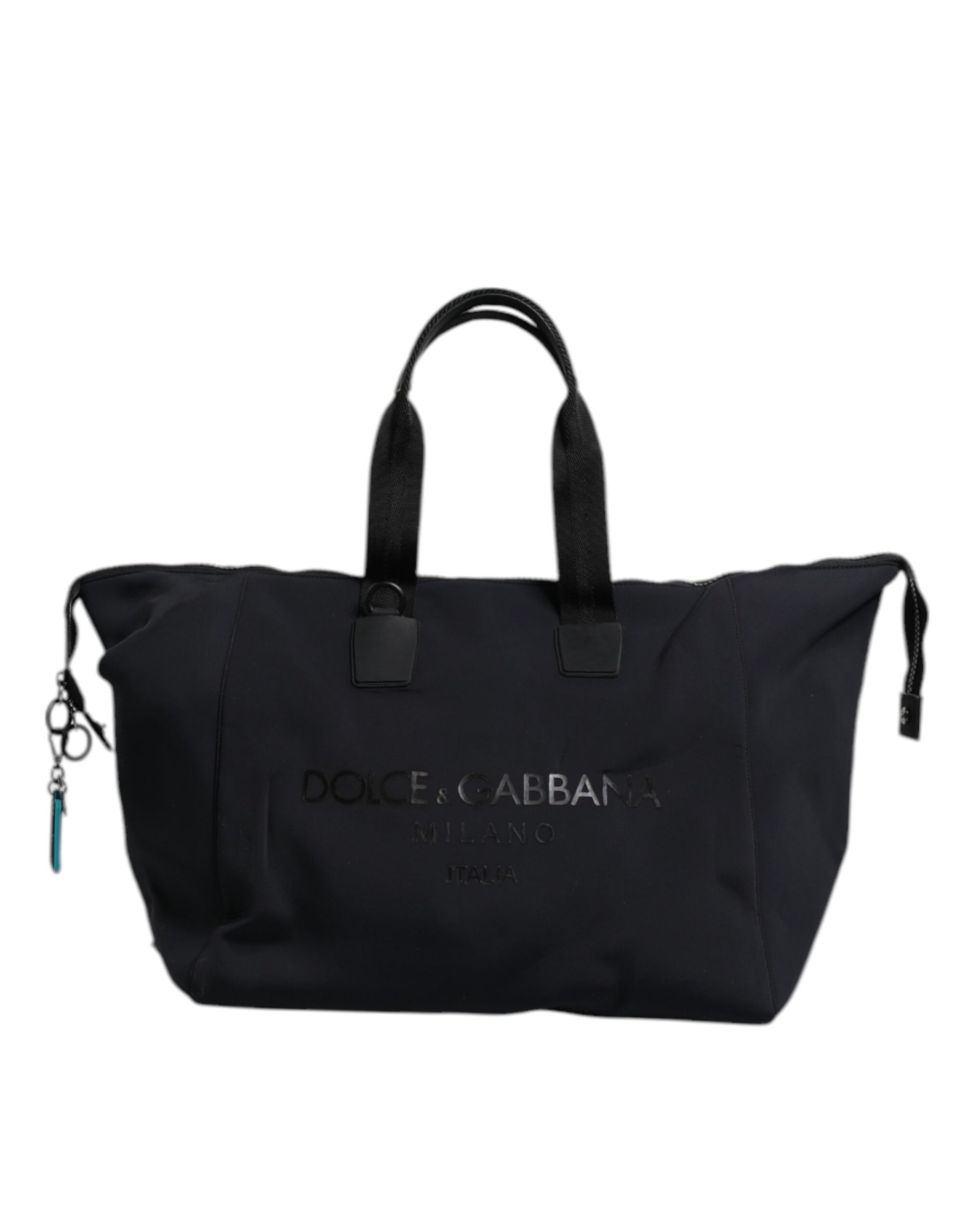 Dolce &amp; Gabbana – Schwarze Einkaufstasche aus Canvas mit DG-Logo-Print