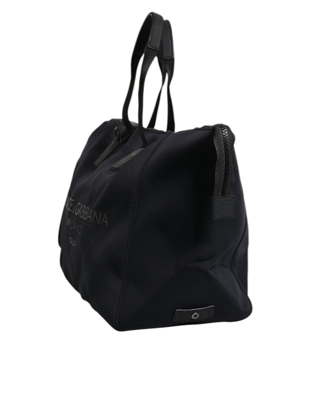 Dolce &amp; Gabbana – Schwarze Einkaufstasche aus Canvas mit DG-Logo-Print