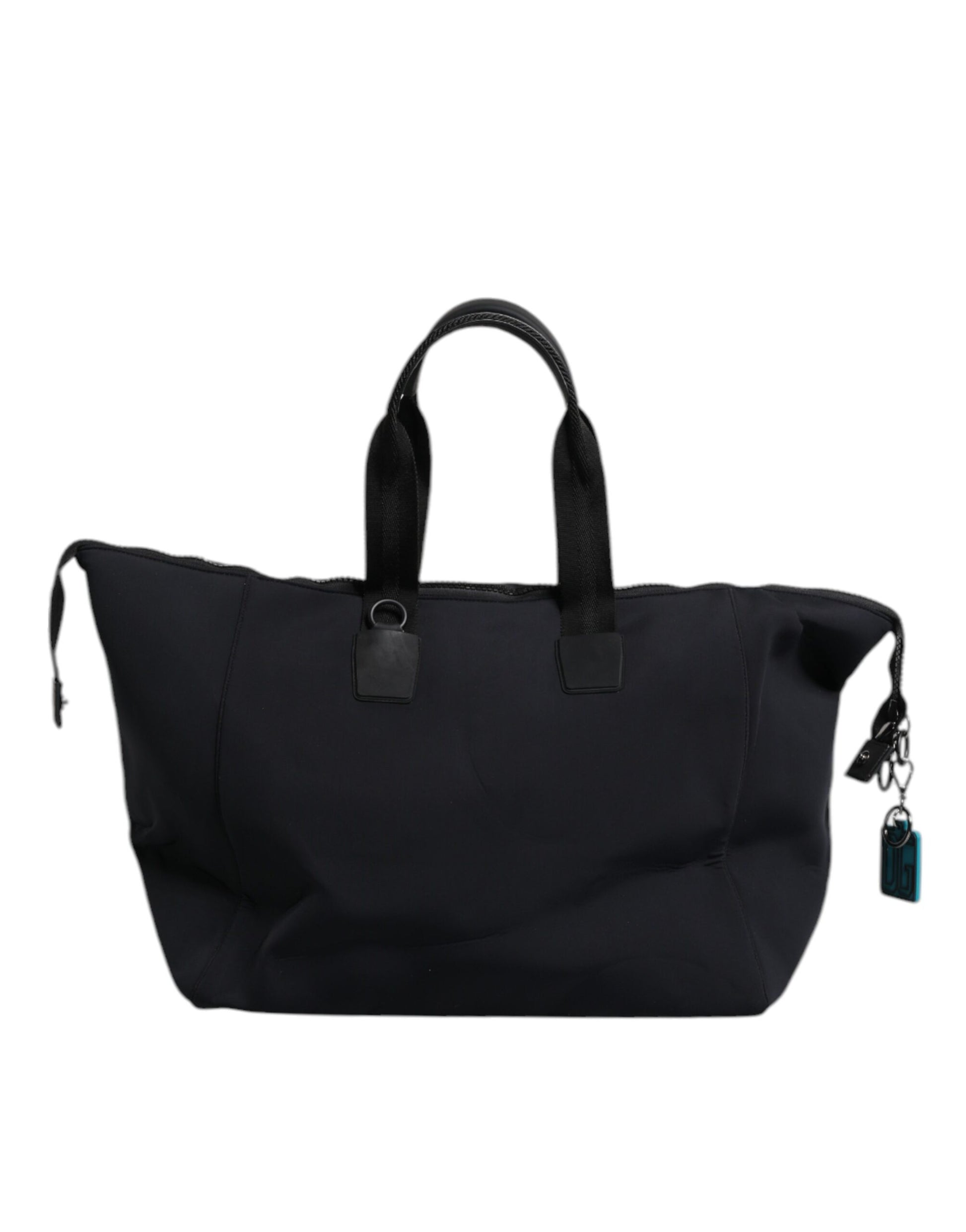 Dolce &amp; Gabbana – Schwarze Einkaufstasche aus Canvas mit DG-Logo-Print