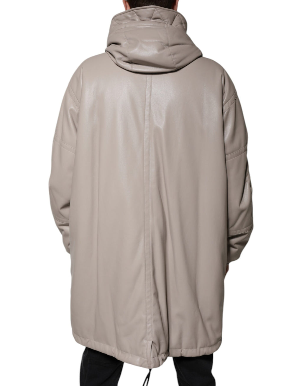 MSGM Beige Full Zip Kapuze Langarm Casual Mantel Jacke