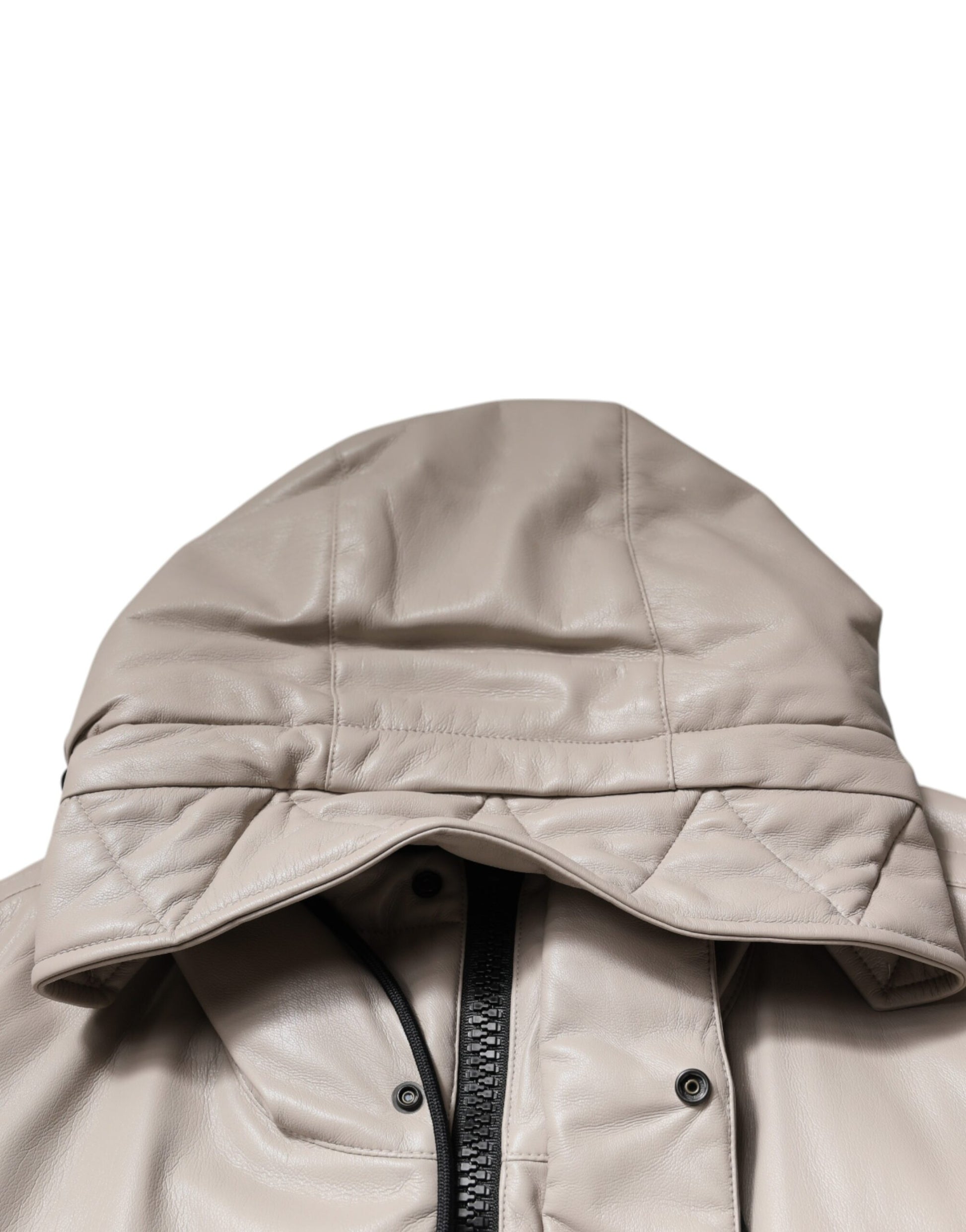MSGM Beige Full Zip Kapuze Langarm Casual Mantel Jacke