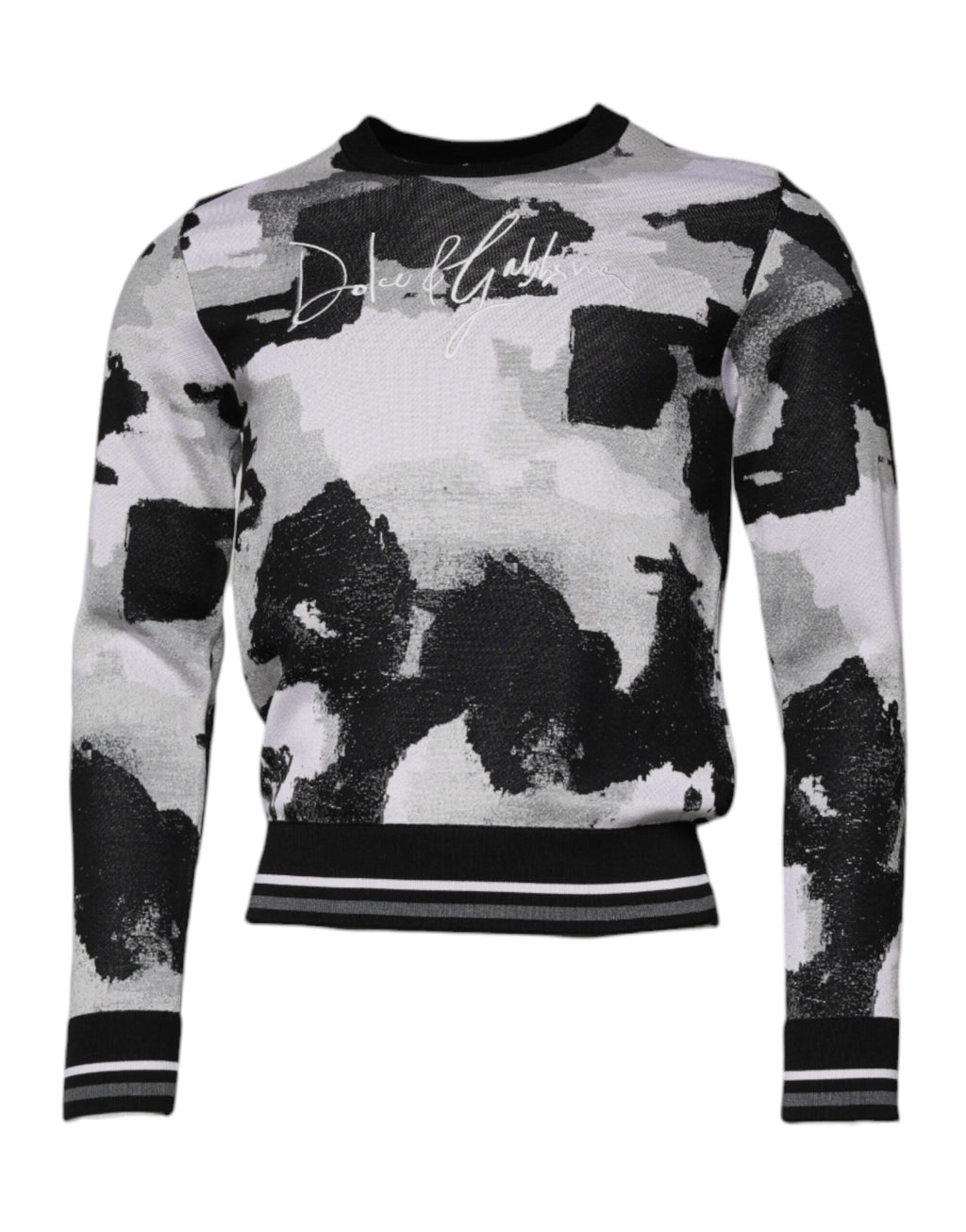 Pull ras du cou Dolce & Gabbana multicolore camouflage pour homme