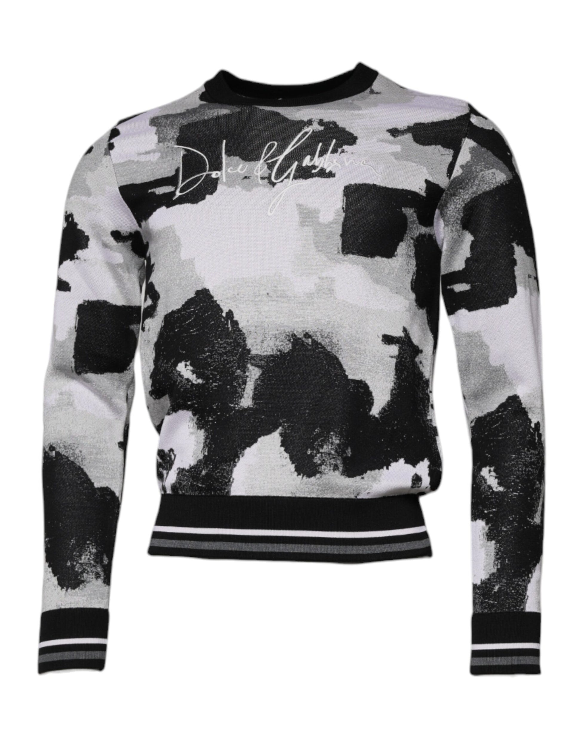 Pull ras du cou Dolce & Gabbana multicolore camouflage pour homme