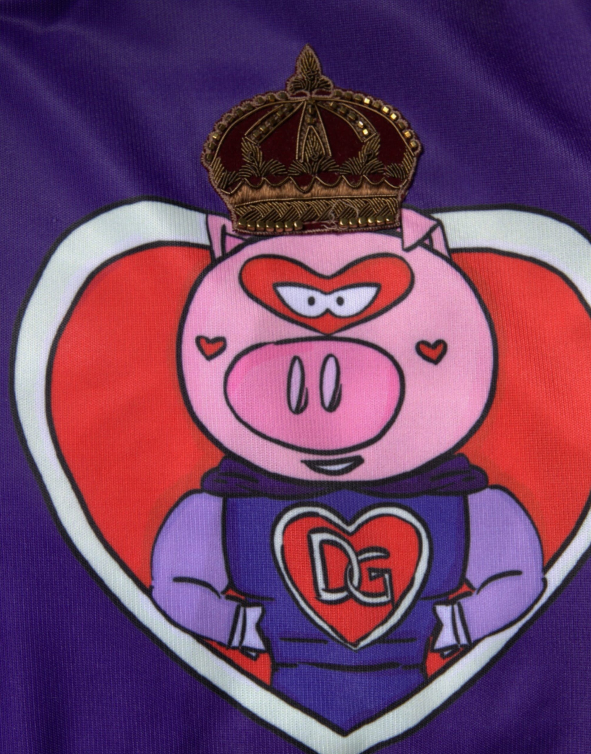 Pull bomber zippé Dolce & Gabbana Violet Année du Cochon