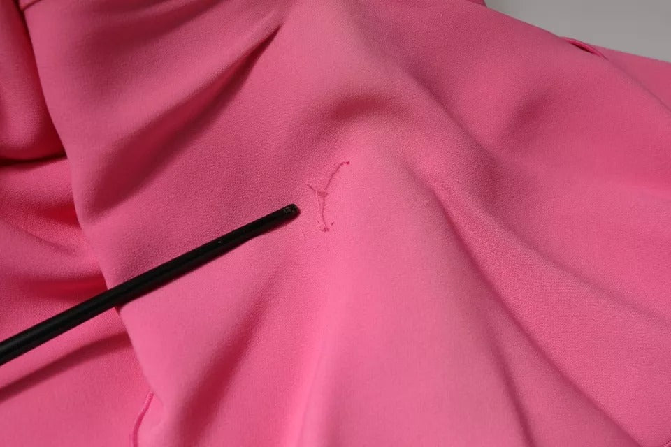 Dondup Rosafarbenes, rückenfreies Mini-Kleid aus Viskose mit kurzen Ärmeln