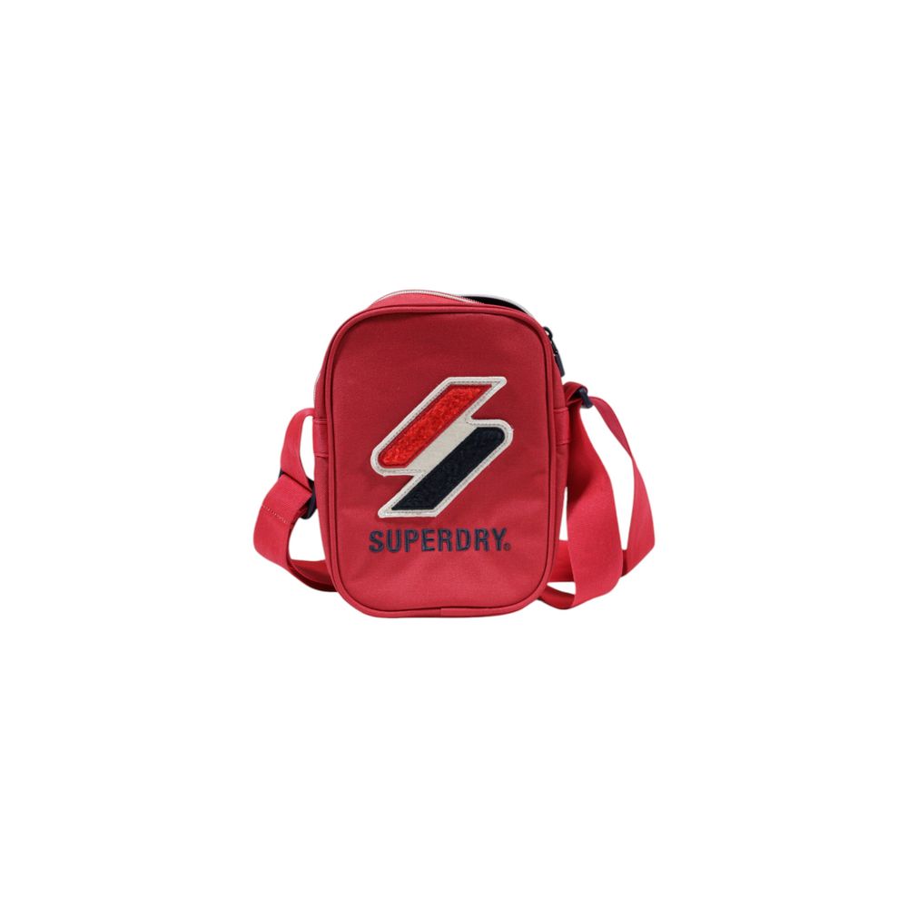 Superdry – Rote Polyester-Umhängetasche