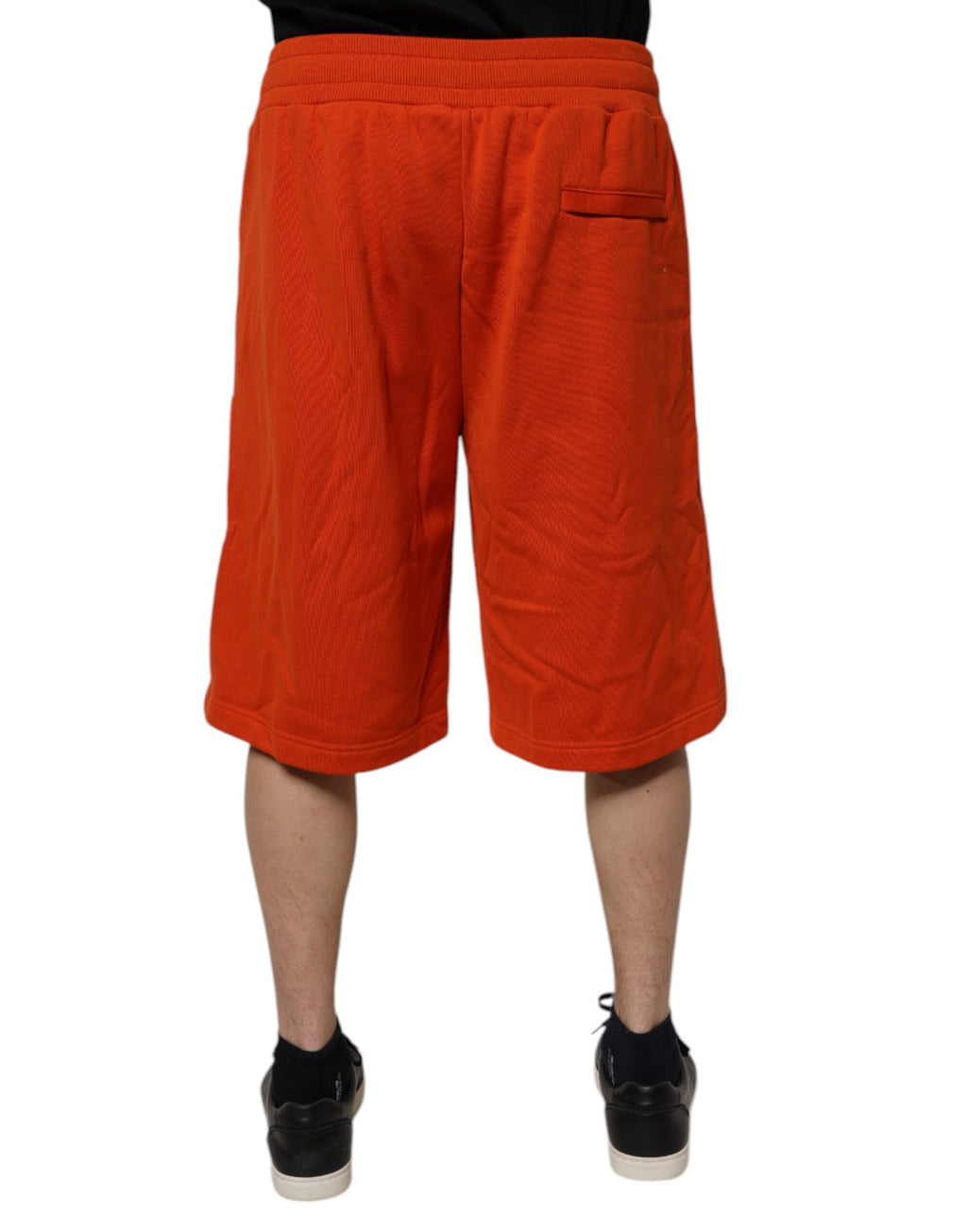 Shorts Bermudas Homme Dolce & Gabbana en Coton Mélangé Rouge Taille Mi-Haute
