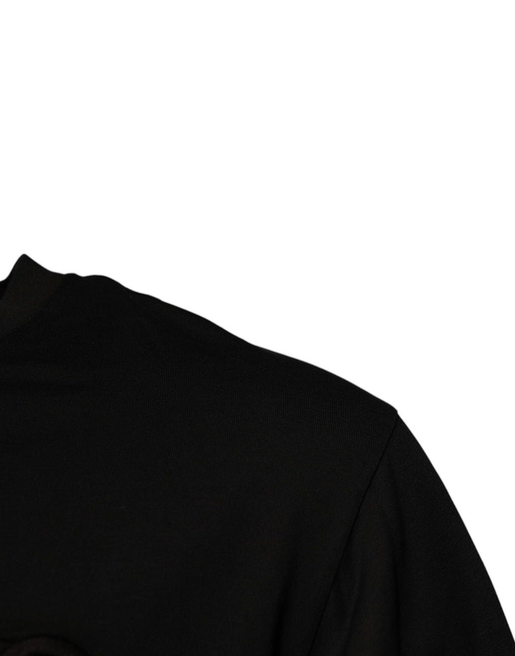 T-shirt Dolce & Gabbana en coton noir à col ras du cou avec logo DG