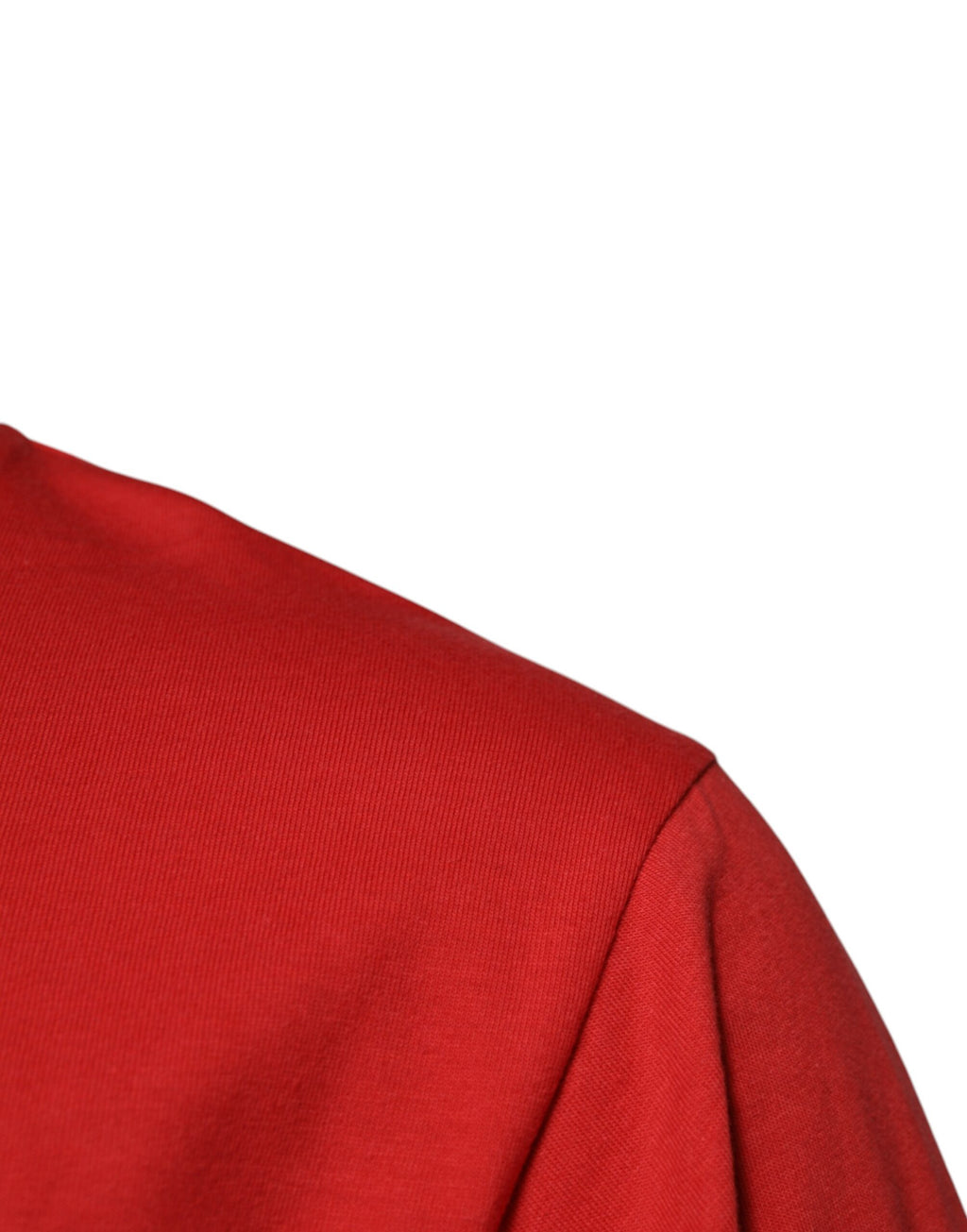 T-shirt ras du cou en coton avec patch logo DG rouge Dolce & Gabbana