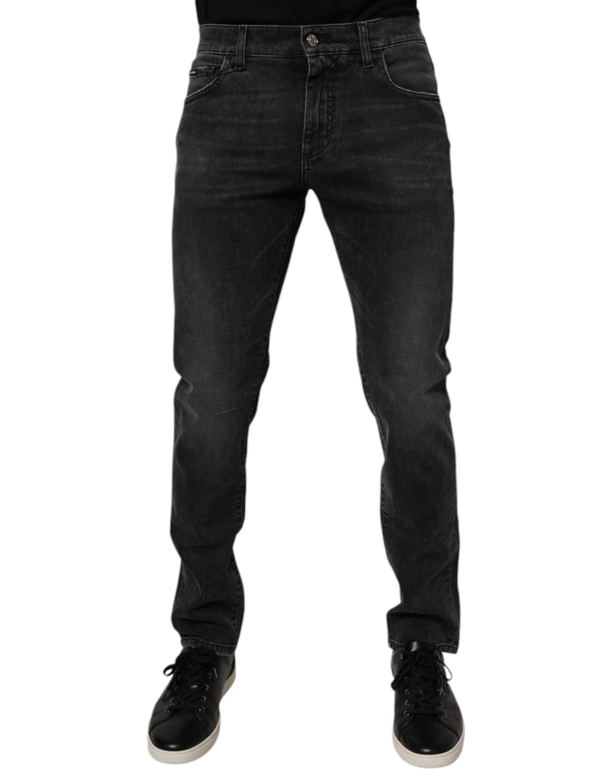 Dolce & Gabbana Jean Slim Homme Noir en Coton Stretch