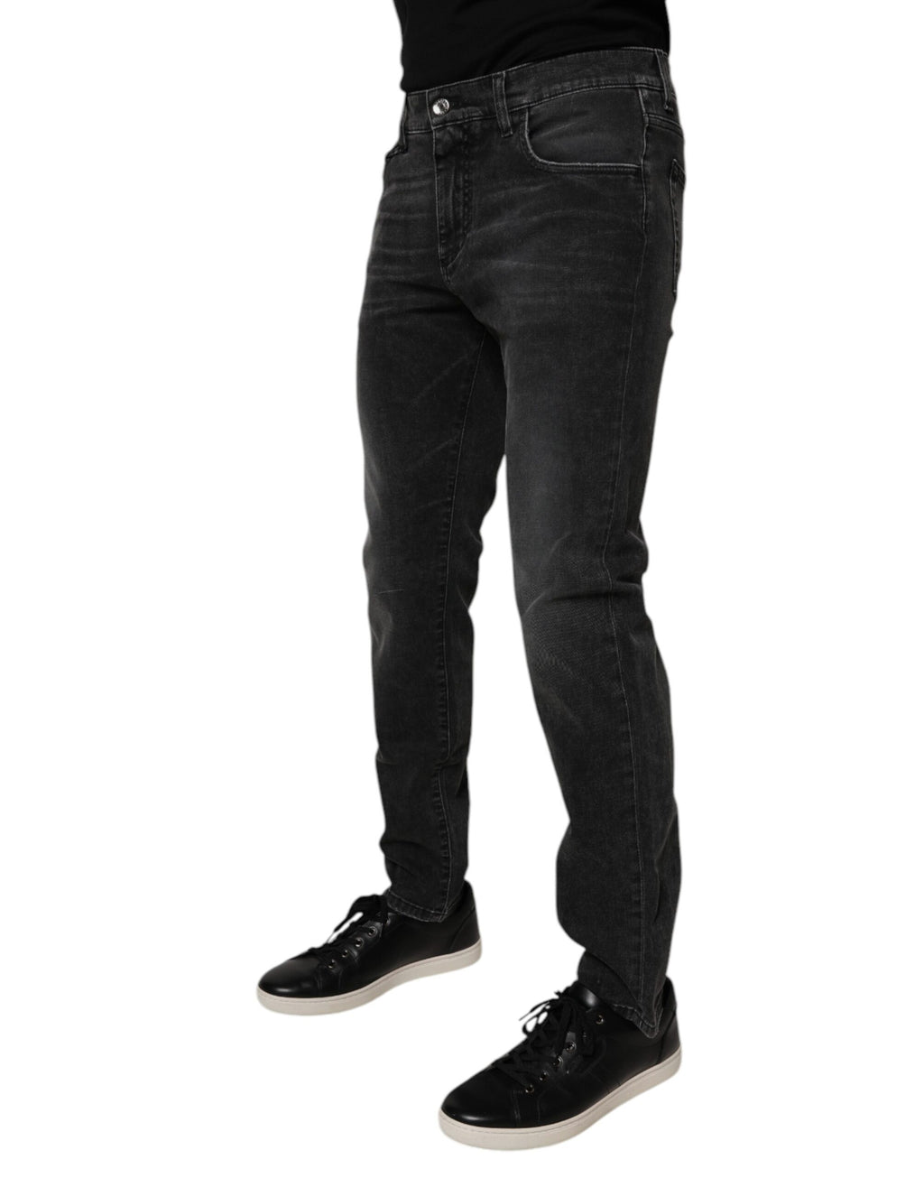 Dolce & Gabbana Jean Slim Homme Noir en Coton Stretch