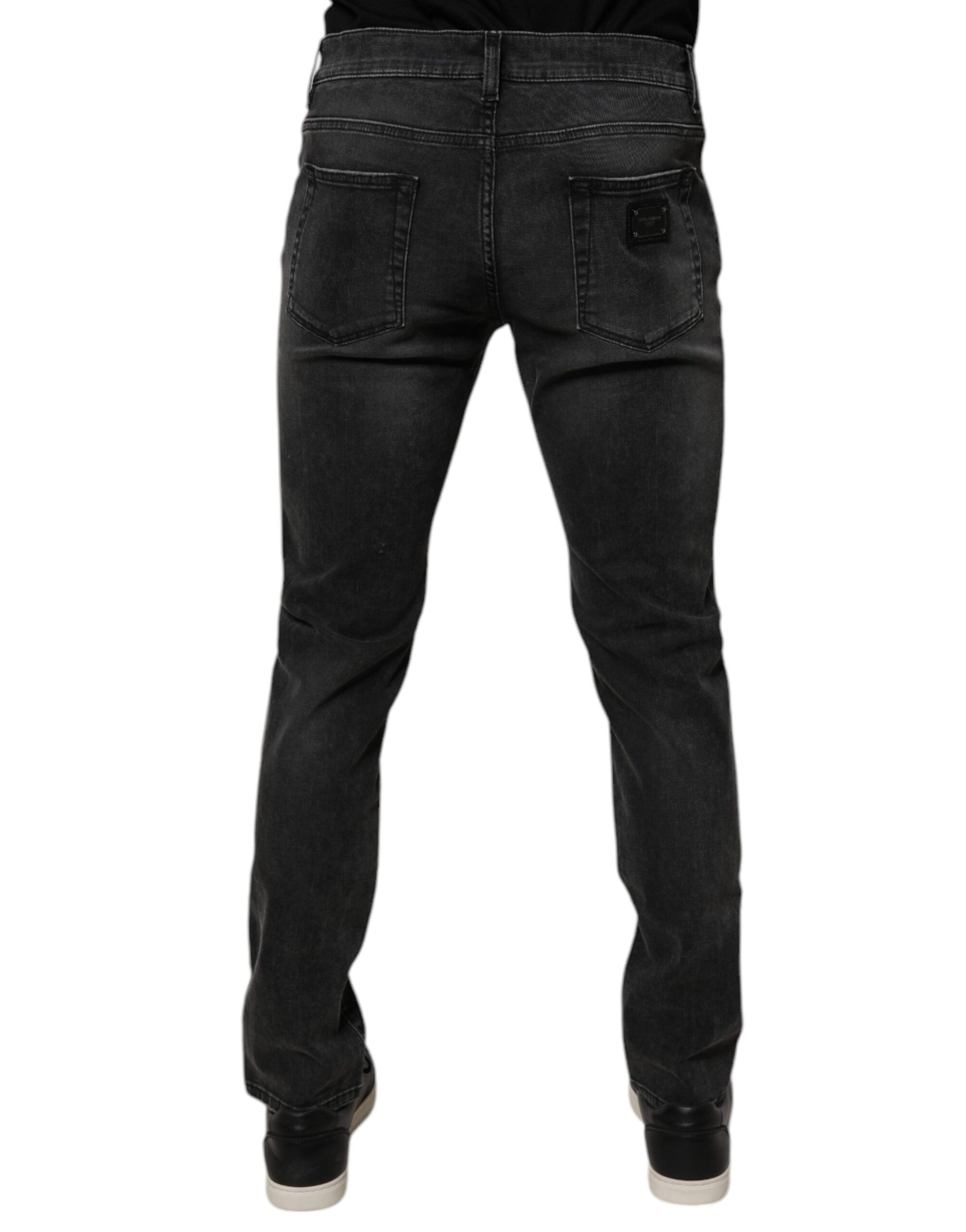 Dolce & Gabbana Jean Slim Homme Noir en Coton Stretch