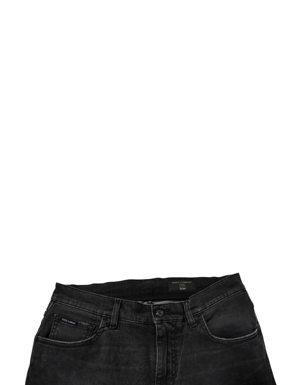 Dolce & Gabbana Jean Slim Homme Noir en Coton Stretch