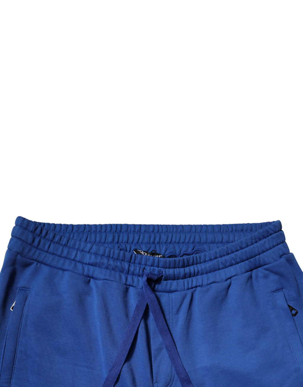 Pantalon de jogging taille mi-haute en coton bleu Dolce & Gabbana