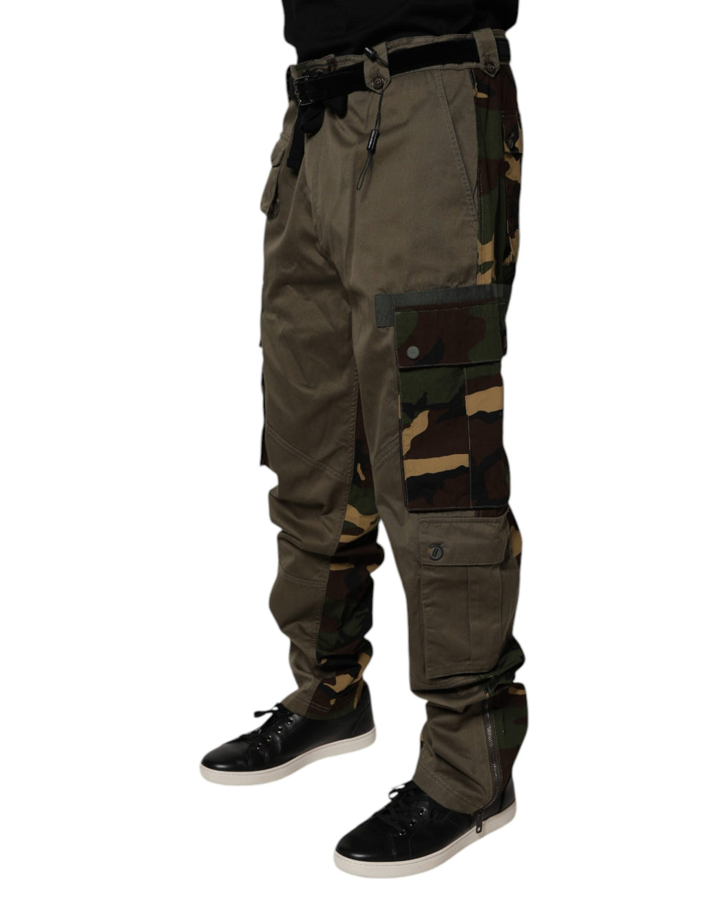 Pantalon Cargo Camouflage Patchwork Multicolore Dolce & Gabbana