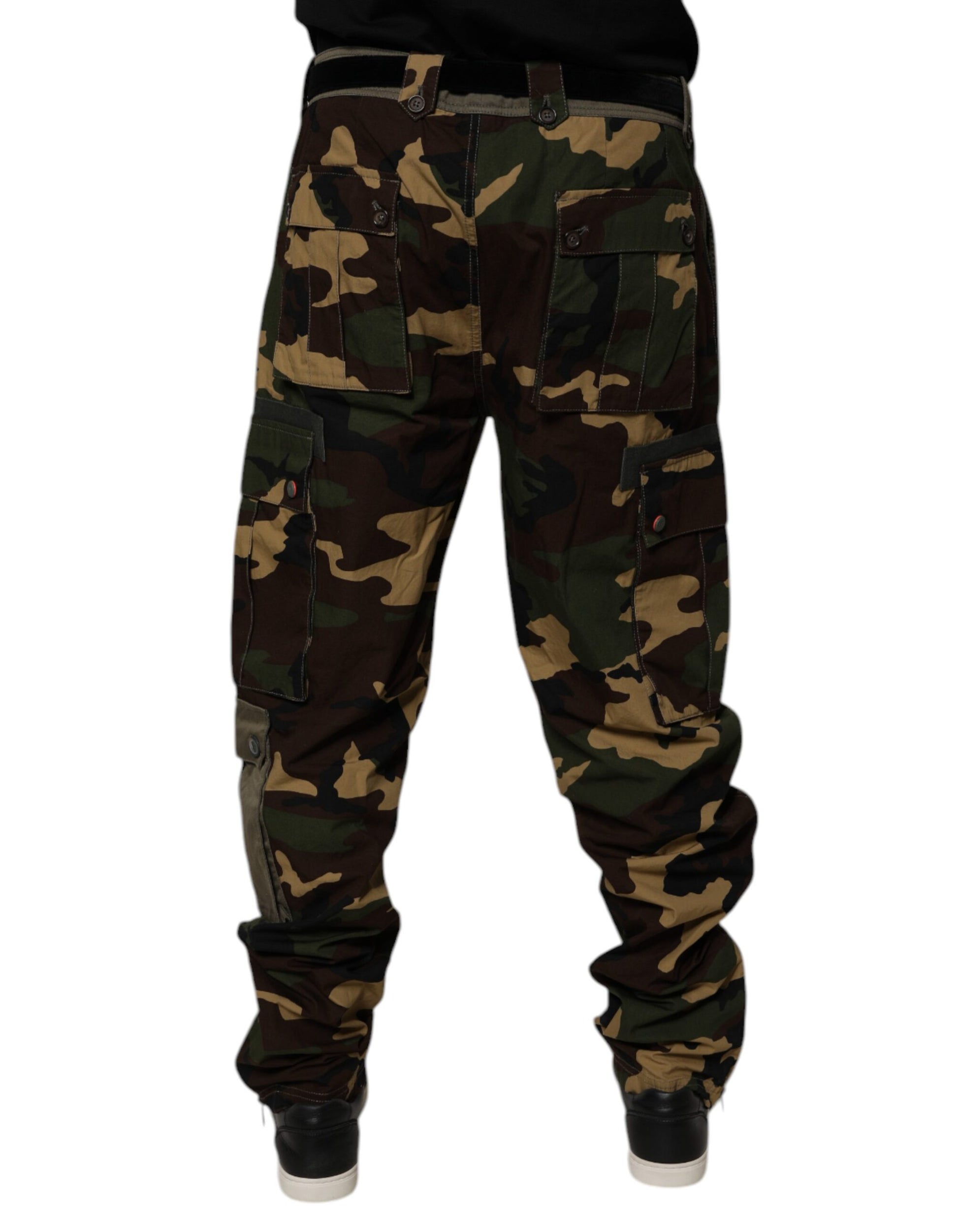 Pantalon Cargo Camouflage Patchwork Multicolore Dolce & Gabbana