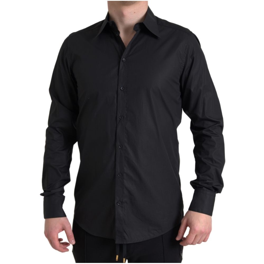 Chemise noire en coton Dolce & Gabbana